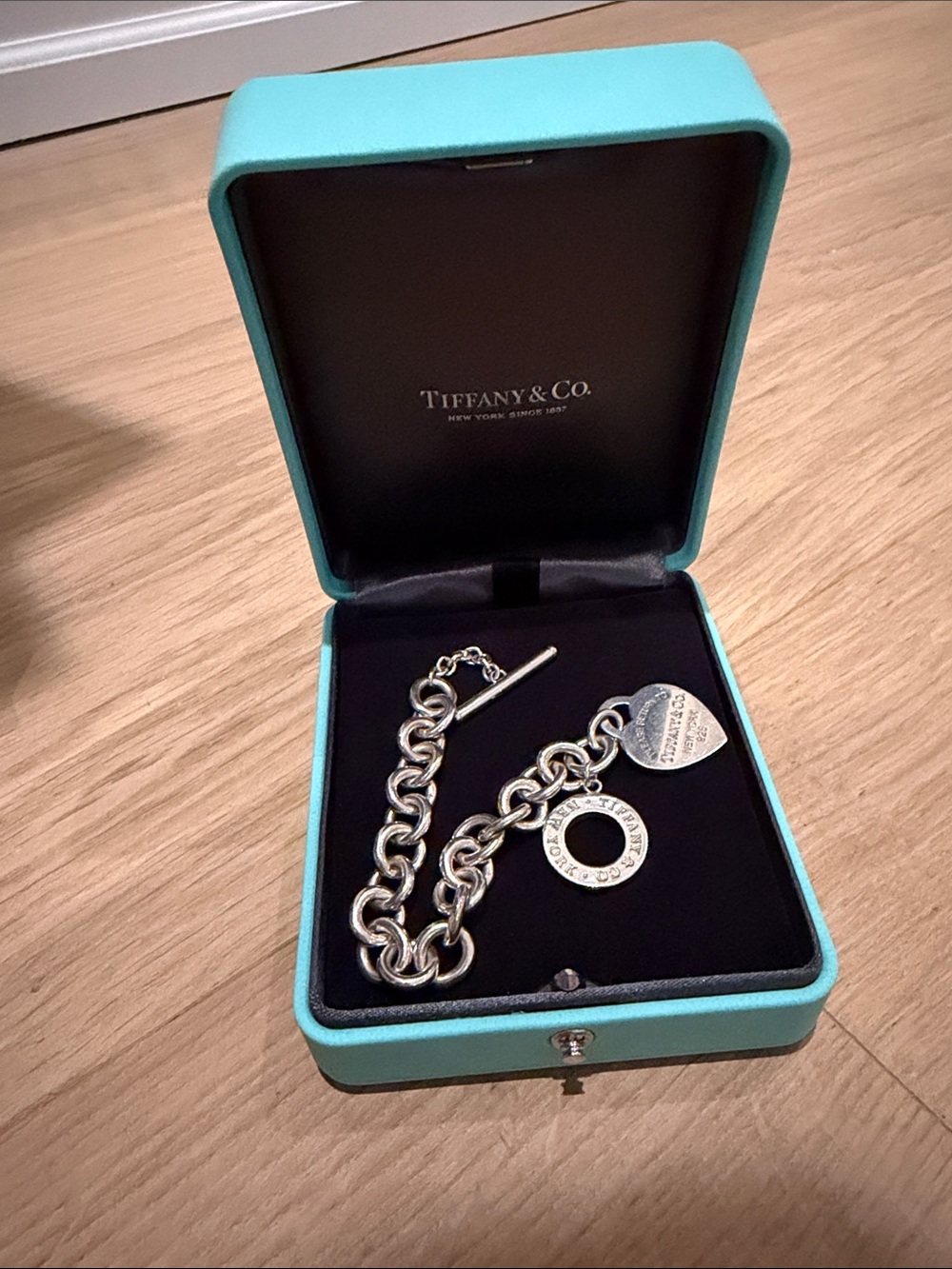 Tiffany & Co. Sterling Silver Heart Tag Toggle Bracelet